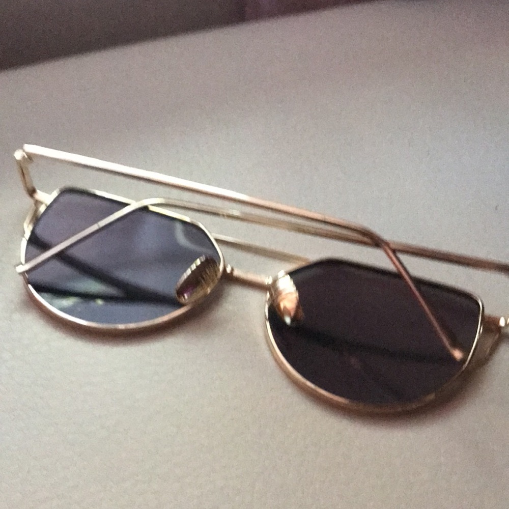 Pink Barbie mirror oversized cateye sunglasses glam sexy reflective beach summer - Picture 4 of 5